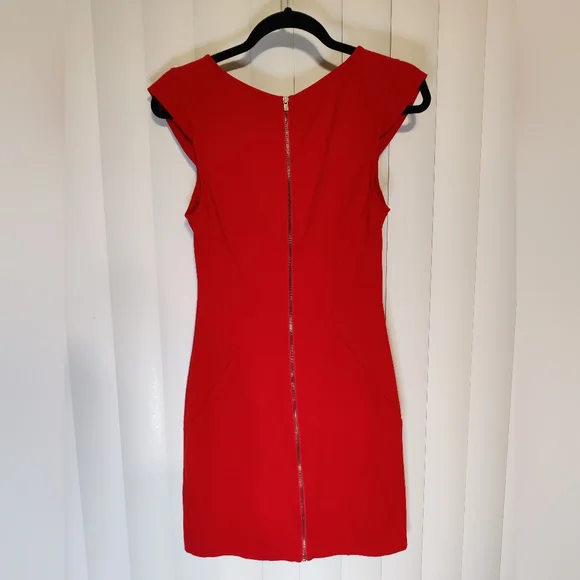 Express Red Mini Bodycon Dress Size 4 - Picture 2 of 3